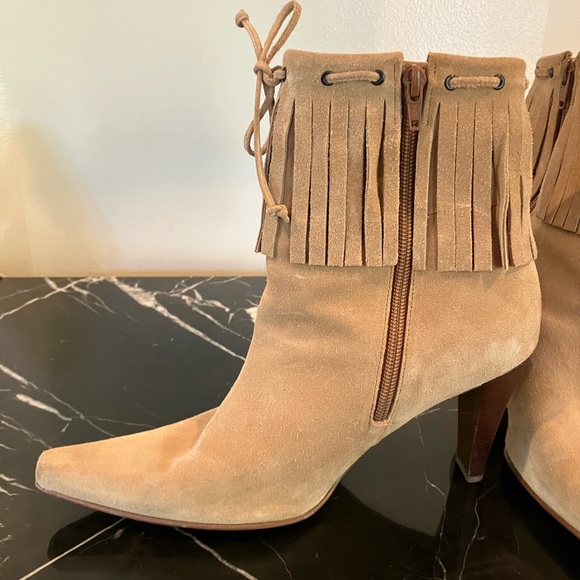 Nine West Beige Suede Booties - Picture 5 of 6